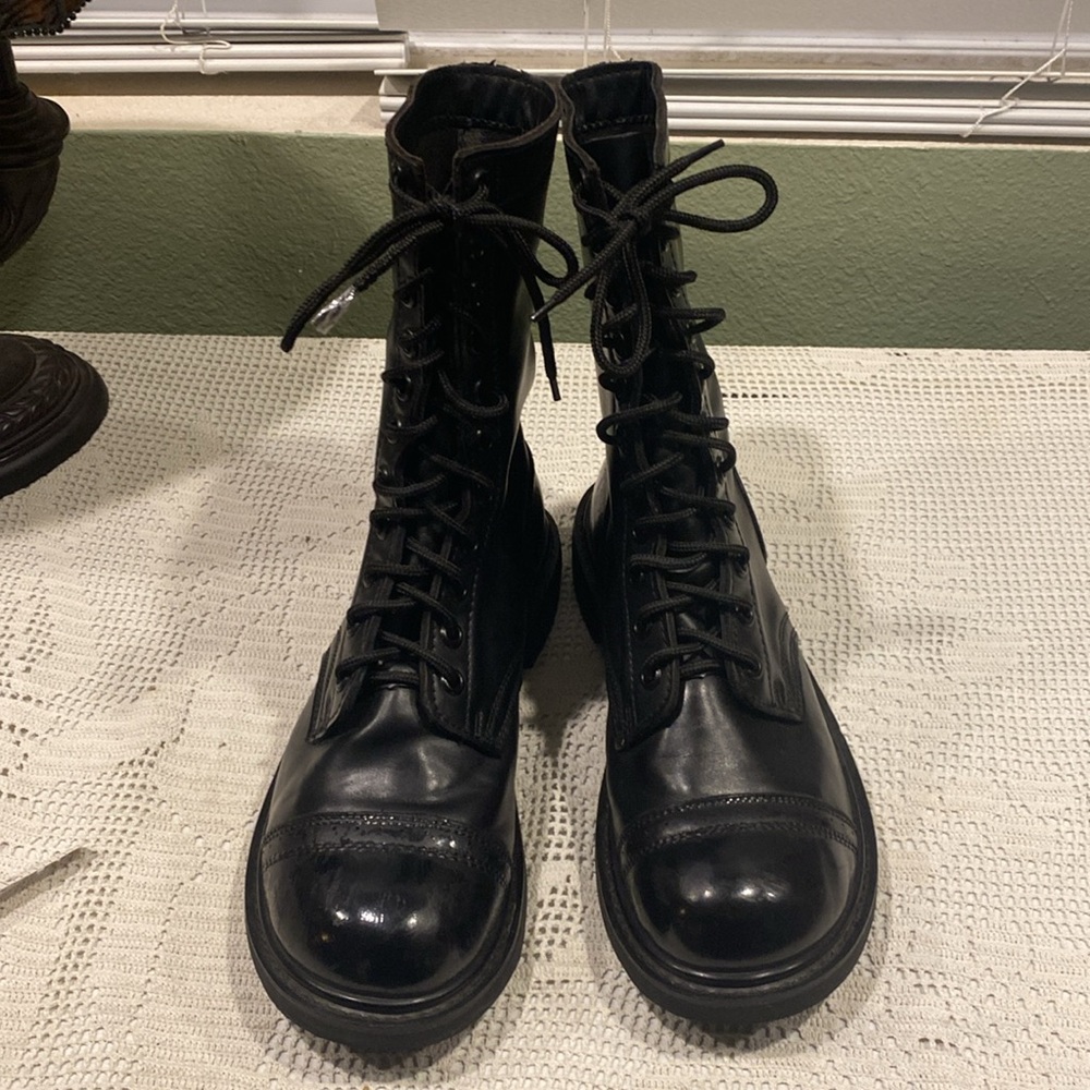 Military Leather Jump Boots,  Size 10